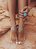 Bohemian Style Turquoise Anklets - FIREVOGUE