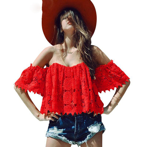 Playing With Fire Crochet Lace Top - FIREVOGUE