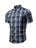 Men's Short Sleeve Plaid Shirt