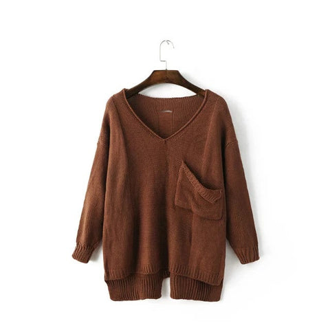 Knit Can Happen Pocket Sweater - FIREVOGUE
