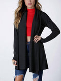 Womens Open Front Long Sleeve Cardigan