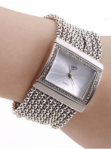 Women Crystal Square Watch
