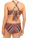 Bohemian High Neck Tankini Bikini Sets - WealFeel