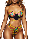 Sexy Push Up Geometric Patterns Bikini Sets - WealFeel