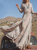 Elegant Floral Split Maxi Dress - WealFeel