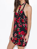 Stop and Smell the Roses Halter Dress - FIREVOGUE