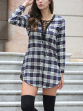 Strings Attached Plaid Dress