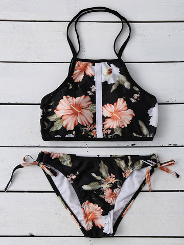 Ive Got The Flower Tank Bikini Sets - FIREVOGUE