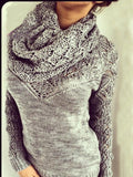 Knit For a While Cowl Neck Sweater - FIREVOGUE