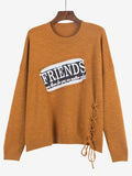 A Friend Indeed Lace-up Side Sweater