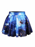 WealFeel Galaxy Star Printed High Waist Bubble Skirt - WealFeel