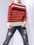 Stripe Place Stripe Time Acrylic Sweater - FIREVOGUE