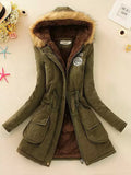 Cotton Padded Winter Hooded Coat - FIREVOGUE