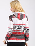 Snow Print Christmas Sweatshirt - FIREVOGUE