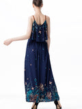 Women's Strapless Ruffle Floral Maxi Dress - WealFeel