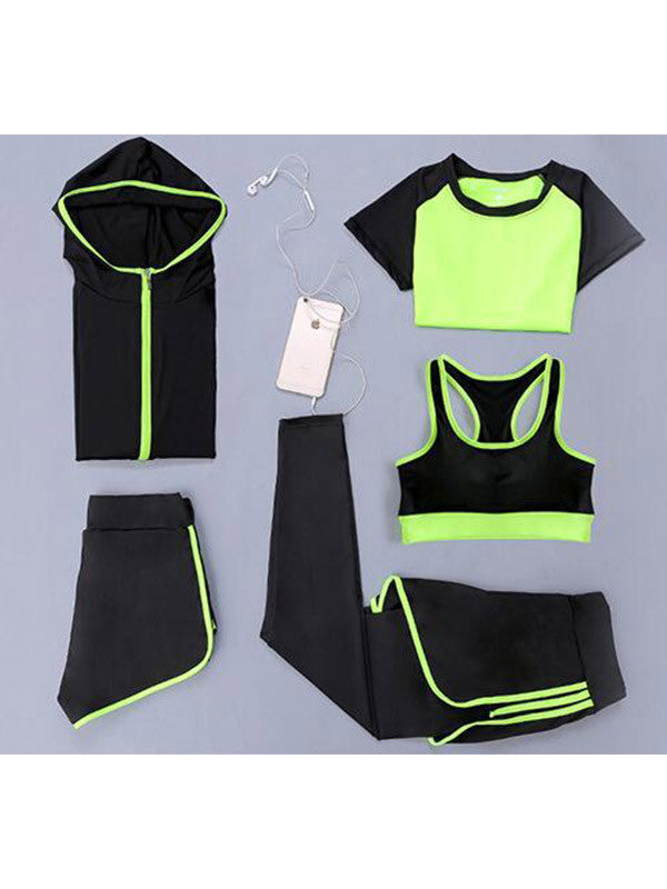 5-pcs-set Gym Outfit Dri-fit Yoga Suits