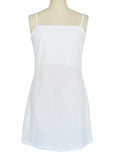 Casual Solid Color Back Tie Mini Dress - WealFeel