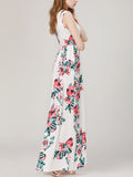 Fashion Sleeveless Floral Printed Maxi Dress - WealFeel