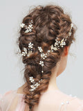 Golden Pearl Embellished Hair Jewelry