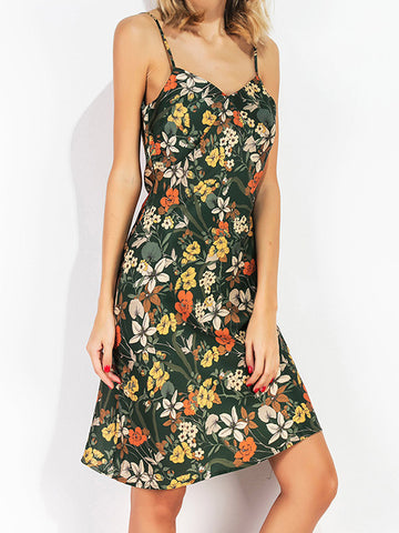 Sea Of Flowers Strappy Dress