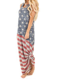 USA Flag Print Maxi Dress - WealFeel