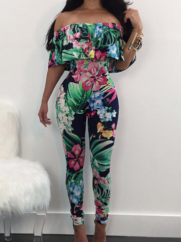 Stretch the Rules Floral Jumpsuit