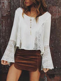 Open Secrets Bell Sleeve Lace Top