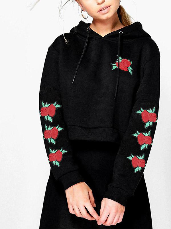 Women's Crop Top Hoodie Sweatshirt