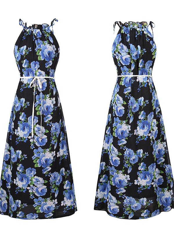 maxi dress sex Women Sex Halter Floral Maxi Dress – FIREVOGUE