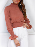 Stop Over Ruffle Turtle Neck Top