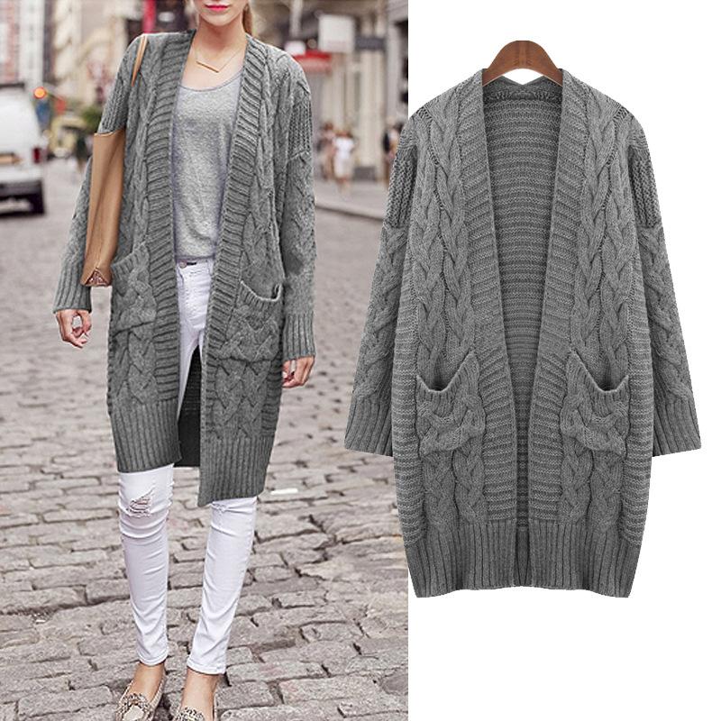 Oversize Women knit Sweater Cardigan Outfit