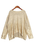 Walk the Shine Asymmetric Sweater - FIREVOGUE