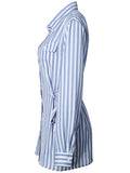 New Spring Long-sleeved Striped Shirt - FIREVOGUE