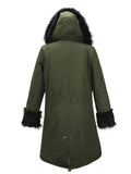 Big Wool Collar Hooded Long Jacket - FIREVOGUE