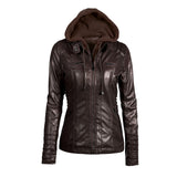 Zip Pockets Detachable Hood Jacket - FIREVOGUE