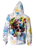 Butterfly Flutters Lightly Colored Skull Couples Hoodie