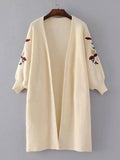 Sunny Cloudy Loose Embroidered Sweater Cardigan
