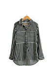 Black Or White Sleeved Striped Shirt - WealFeel