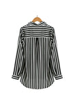 Black Or White Sleeved Striped Shirt - WealFeel