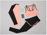 Three-piece Set Women's Long Sleeve Gym Outfit
