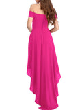 Fashion Women's Off Shoulder Irregular Plus Size Long Dress - WealFeel