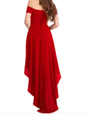 Fashion Women's Off Shoulder Irregular Plus Size Long Dress - WealFeel