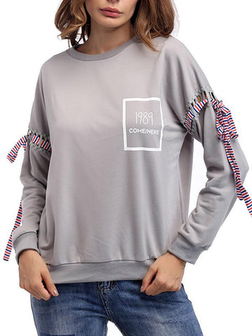 Women's Solid Color Casual Sweatshirt