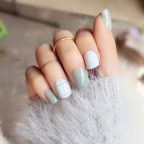 Fresh Color Stripe False Nails/fake Nails - FIREVOGUE