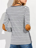 Striped Back Long sleeves T-shirt - FIREVOGUE