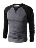 Men‘s Fight color Long Sleeve Causal T-shirts