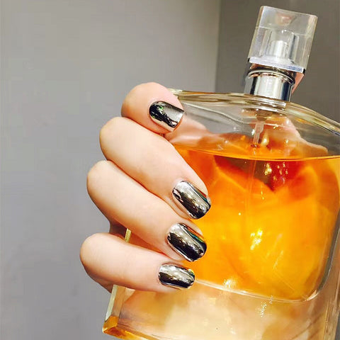 Punk Style Smoky Grey False Nails/fake Nails - FIREVOGUE