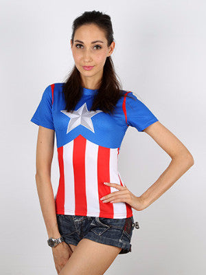 Captain America Tight T-shirt - FIREVOGUE