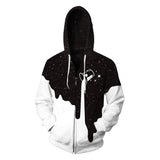 Star Pattern  Zip Hoodie Sweatshirt Jacket