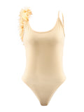 Hot Sexy Backless Petal Shoulder Swimsuit - WealFeel